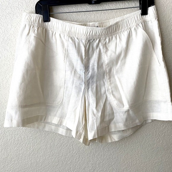 allbirds Pants - Allbirds Women Sz L Natural White Cream Hemp Blend Pull On TreeBD Camp Short NWT